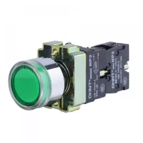 pulsador 22mm luminoso verde 1na 220v-chint