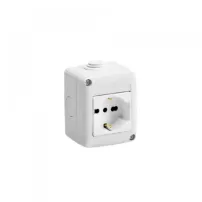 enchufe hembra industrial sobre schuko 2p+t 220v 10/16a gewiss ref gw27812