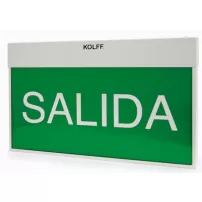 señaletica salida dos caras emergencia de led bigled kolff