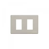 placa 2 puesto con tornillo aluminio anodizado