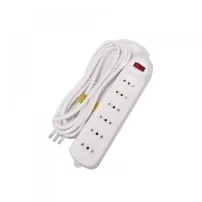 alargador multiple 6 pos 5mts blanco