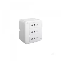 enchufe triple sobrepuesto blanco 2p+t 10a - castillo