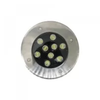 foco piso led embutido 9w luz calida
