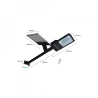 luminaria solar para alumbrado publico 150w luz fria con soporte logic