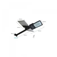 luminaria solar para alumbrado publico 200w luz fria con soporte logic