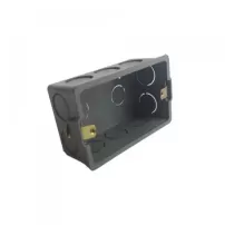 caja plastica 5/8 gris oreja metalica para tabique 12ent