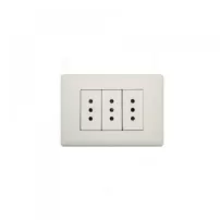 enchufe triple blanco 10a