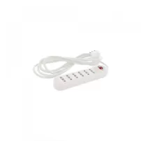alargador multiple 6 pos 3mts blanco - lexo