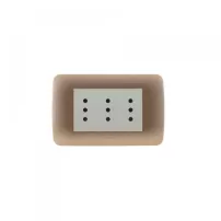 enchufe triple 10a 250v beige titanio lexo