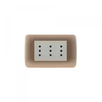 enchufe triple triplex 10a 250v titanio-beige lexo