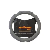 Cubre Volante Terciopelo Gris