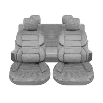 77jx-161004g Cubreasiento Grueso De Felpa Gris 8 Piezas