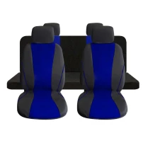 Cubreasiento De Poliester Negro Azul