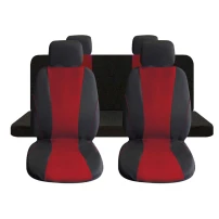 Cubreasiento De Poliester Negro Rojo