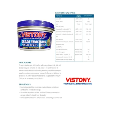 Lubricante Y Grasa Grasa Grafitada Especial Para Homocinetica 453gr