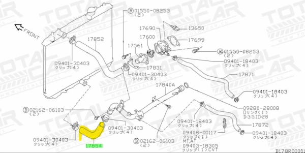 Mangueras De Radiador Para SUZUKI BALENO 1996-2004 1.3 G13BB SY413 - Mangueras De Radiador | ClickRepuestos