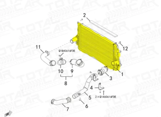 Interior Ercooler Haval H6 para HAVAL H6 2016-2019 1.5 Sport - Radiadores Intercooler | ClickRepuestos