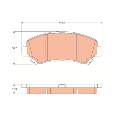 Pastilla De Freno DEL Para NISSAN QASHQAI 2007-2014 2.0 MR20DE J10E - Pastillas De Freno | ClickRepuestos