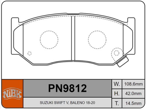 Pastilla De Freno Delantera Para SUZUKI DZIRE 2017-2022 1.2 K12M A2N412 Pastilla De Freno Delantera Para SUZUKI DZIRE 2017-2022 1.2 K12M A2N412