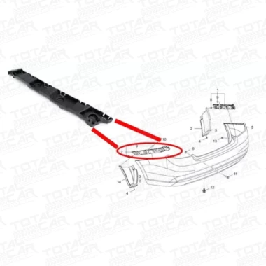 Pack Mensula Parachoque Tras. Para CHEVROLET SAIL 2016-2022 1.5 - Pack Mensulas Parachoque Tras. | ClickRepuestos