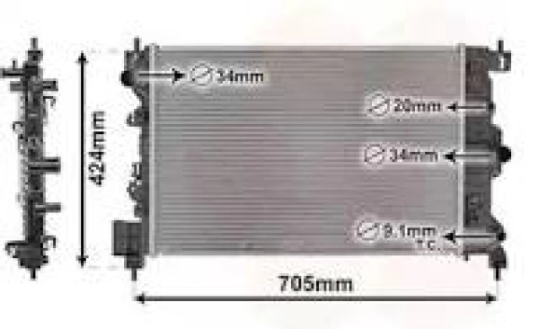 Radiador De Agua Para CHEVROLET TRACKER