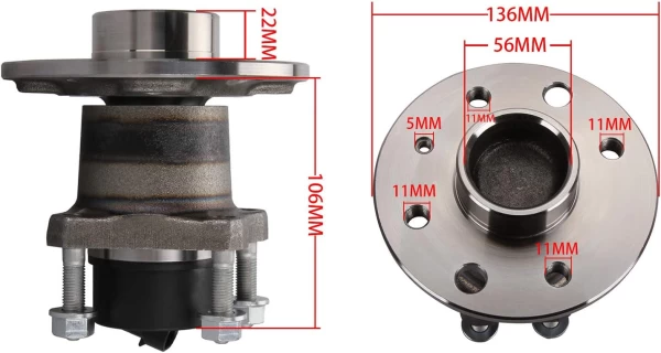 Maza trasera para opel combo 2001 2011 - Mazas Traseras | ClickRepuestos