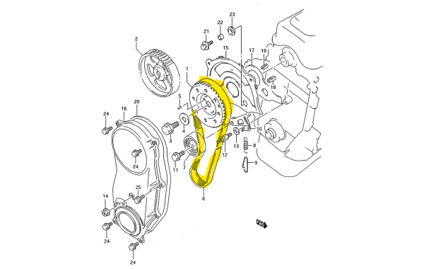 Correa De Distribución Para SUZUKI SAMURAI 1.3 SOHC - Correas De Distribución | ClickRepuestos