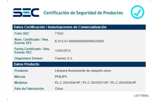 Ampolleta De Ahorro Plc 4 Pines 26watts