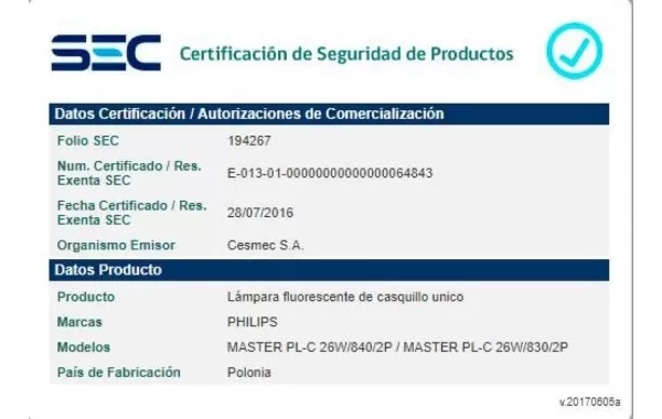 Ampolleta De Ahorro Plc 2 Pines 840 26watts
