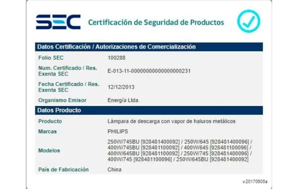 Ampolleta Haluro E40 250watts