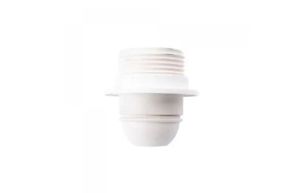 Portalampara Con Anillos De Prensa Rosca E-27 Blanco- Castillo