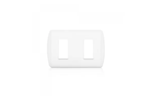 Placa 2 Momodus Blanca 2 Puestos Bticino Ref E5p2bn