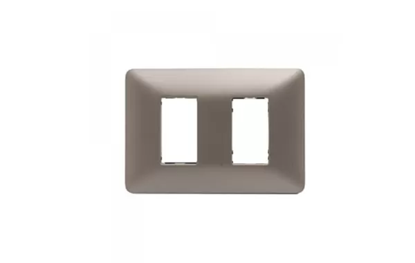 Placa Matix Titanio 2 Modulos Bticino Ref Am503m2ti