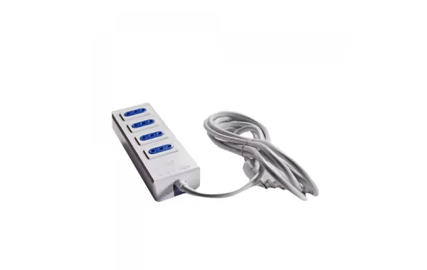 Alargador Multiple 4 Pos 10mts Blanco Castillo