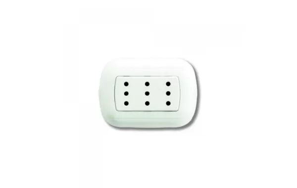 Hembra Sobrepuesto Triple Oval Simple Blanco Bticino Ref P93b