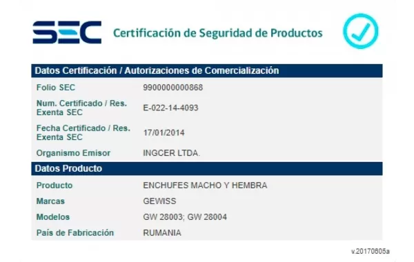 Enchufe Macho Volante 10a Gewiss Ref Gw28004