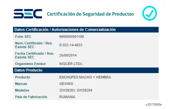 Enchufe Hembra Volante 10a Gewiss Ref Gw28204