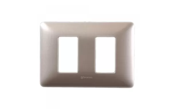 Placa Matix Titanio Claro 2 Modulo Bticino Ref Am503m2tc