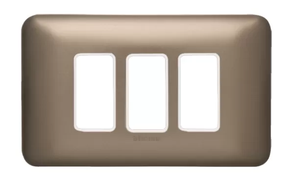 Placa 3 Mod. Nea - Titanio Bticino Ref M903m3ti