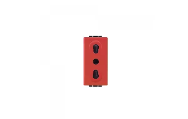 Toma 2p+t 10/16a 250v - Rojo Bticino Ref L4180r