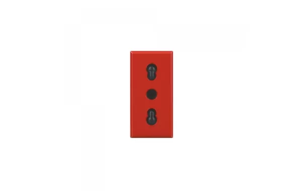 Toma 2p+t 10/16a 250v Color - Rojo Bticino Ref H4180r