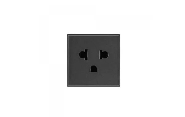 Toma De Corriente Std.euroamericano 2 Mod - Oscuro Bticino Ref Hs4126s