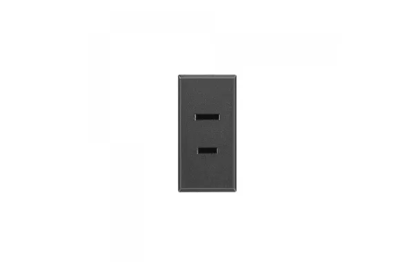 Toma De Corriente Std.americano 1 Mod - Oscura Bticino Ref Hs4127s