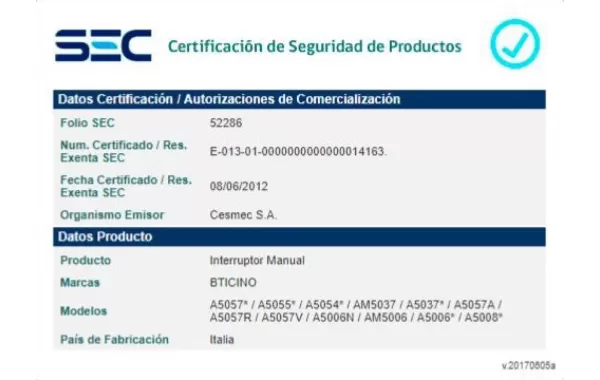 Pulsador Doble Na C/ Interbloqueo 10a 250v - Marfil Bticino Ref A5037