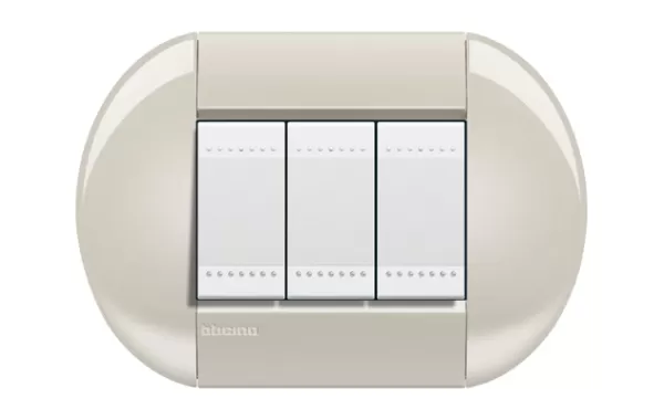 Placa Eliptica 3 Mod. Colonial Bticino Ref Lnb4803cl
