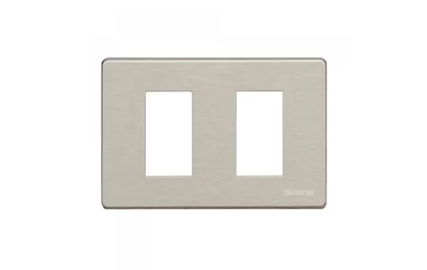 Placa 2 Mod. S/ Tornillos Aluminio - Oxidal Modelo Matrix Bticino Ref 503/2a/x