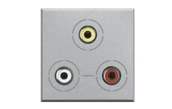 Conector Video Rca X 3 - Claro Bticino Ref Hc4283