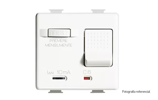 Interruptor Autom. Diferencial 10a - 10ma - Blanco Bticino Cod Ref Am5250s
