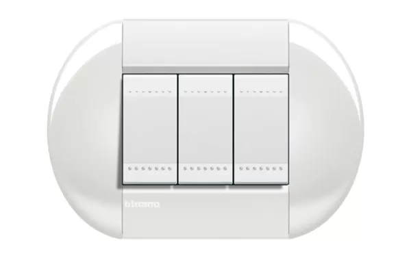Placa Eliptica 3 M0d. Blanco Bticino Ref Lnb4803bi