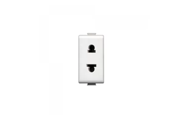 Toma 2p 16a 127/250v Std Euroamericano - Blanco Bticino Ref Am5025s